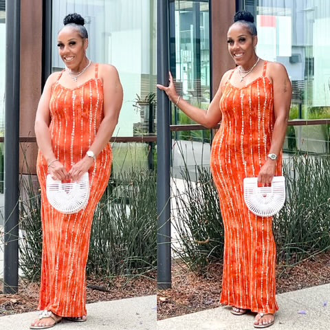 $20 DRESS | Splatter Tank Bodycon Maxi Dress (4 COLORS) SMALL-3X