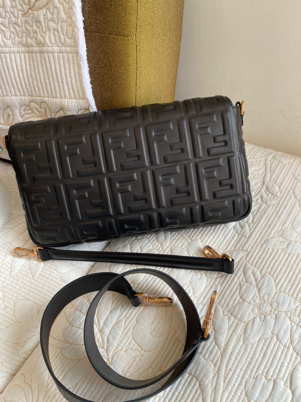 READY TO SHIP Black Baguette Large | Fendi
