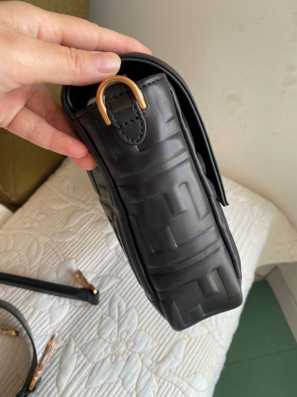 READY TO SHIP Black Baguette Large | Fendi