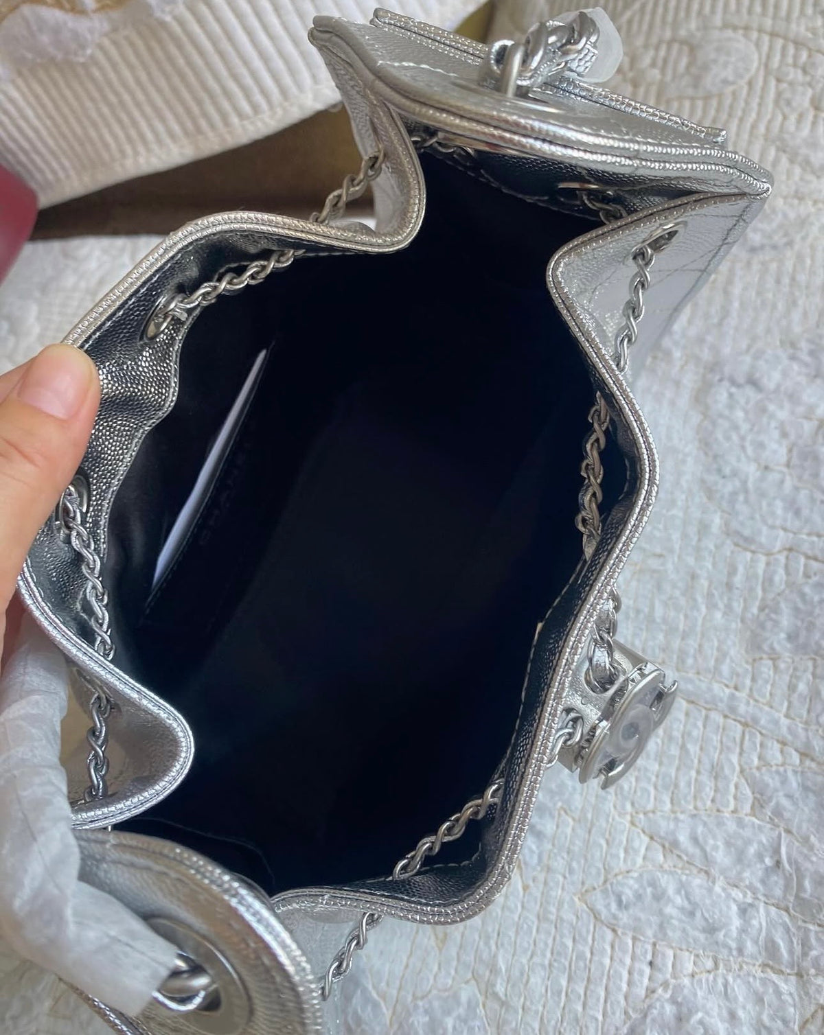 Mini Silver Coco SS25 Hobo Bag