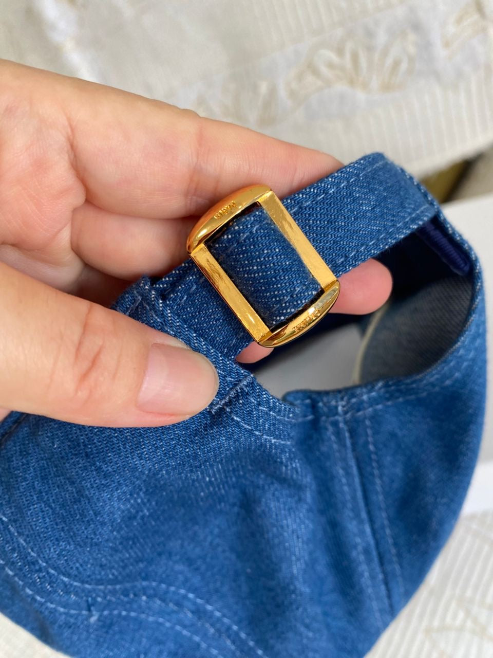 Baseball cap triumph in denim | Celine Hat