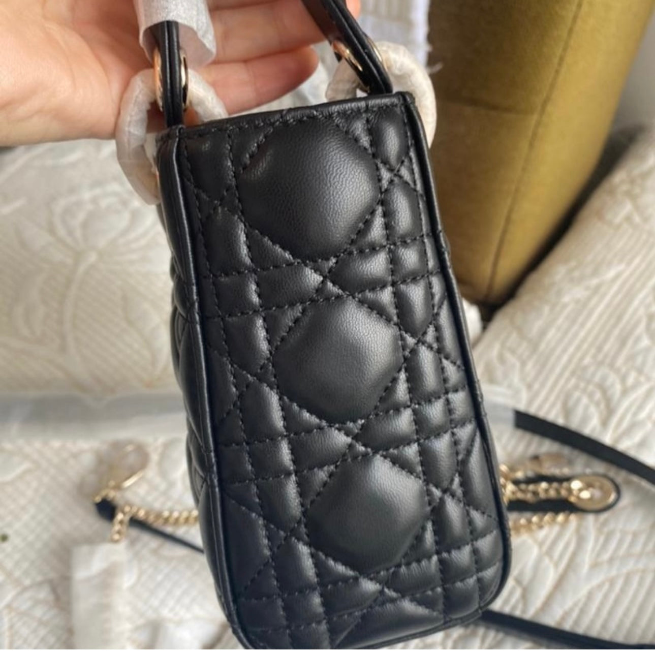 Black Mini Lady D I O R Bag