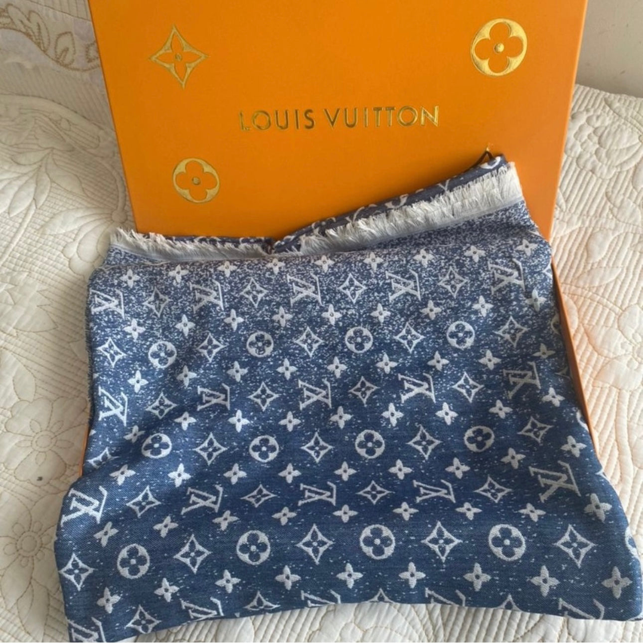 Monogram Denim Scarf