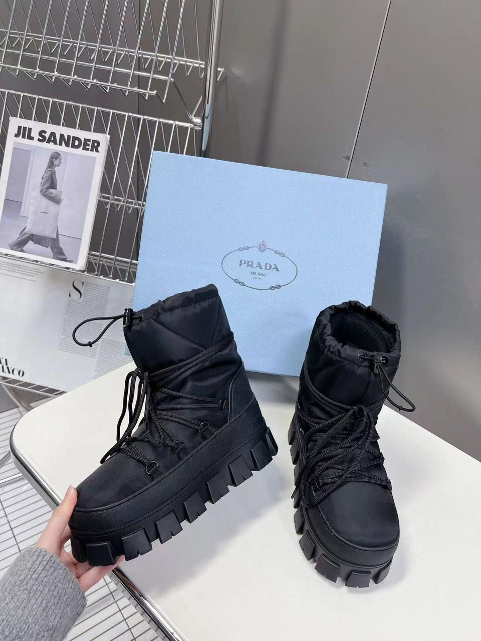 Botas après-ski de gabardina de Re-Nylon
