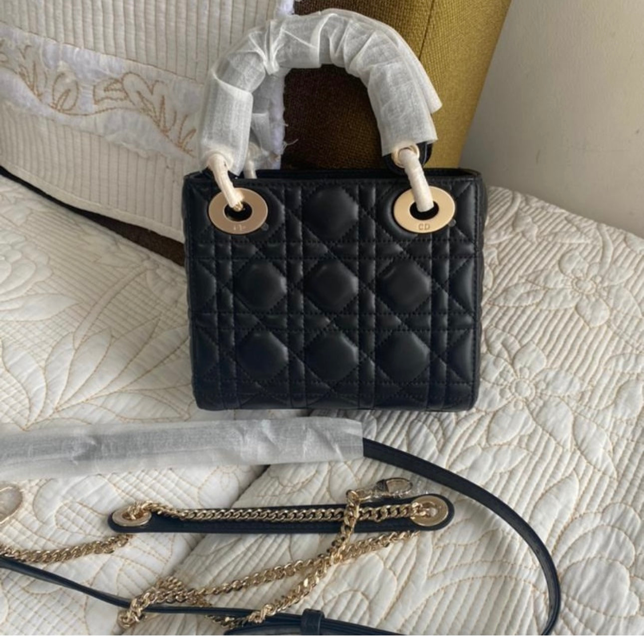Black Mini Lady D I O R Bag
