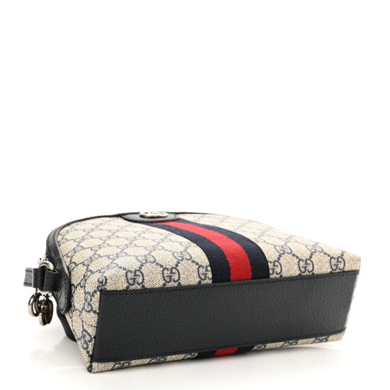 Sac porté épaule Supreme Ophidia beige et bleu