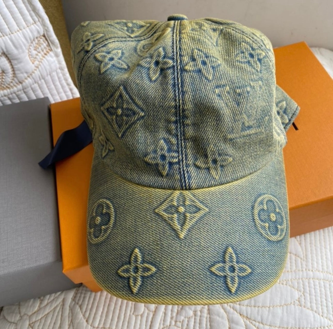 Monogram Denim Cap