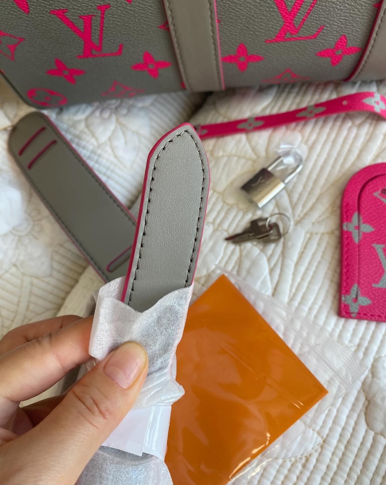 Pink Keepall Bandoulière 35