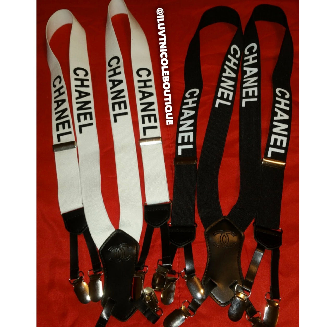 Letter Logo Suspenders C-H-A-N-E-L – TNicoleBoutique