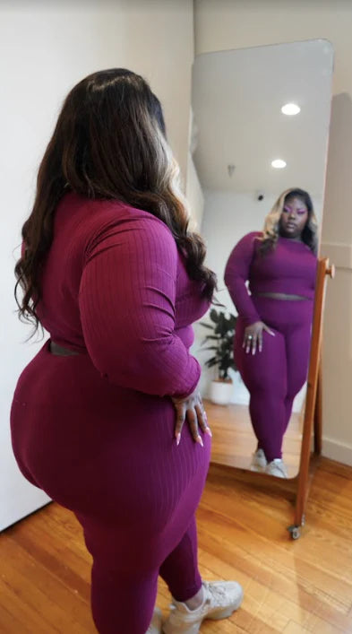 Plus | Rich Ribbed Top & Leggings Set (10 Colors) 1X 2X 3X