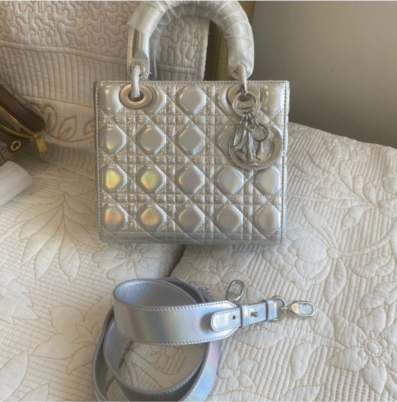 My ABCDior Lady Bag | Silver-Tone Iridescent & Metallic