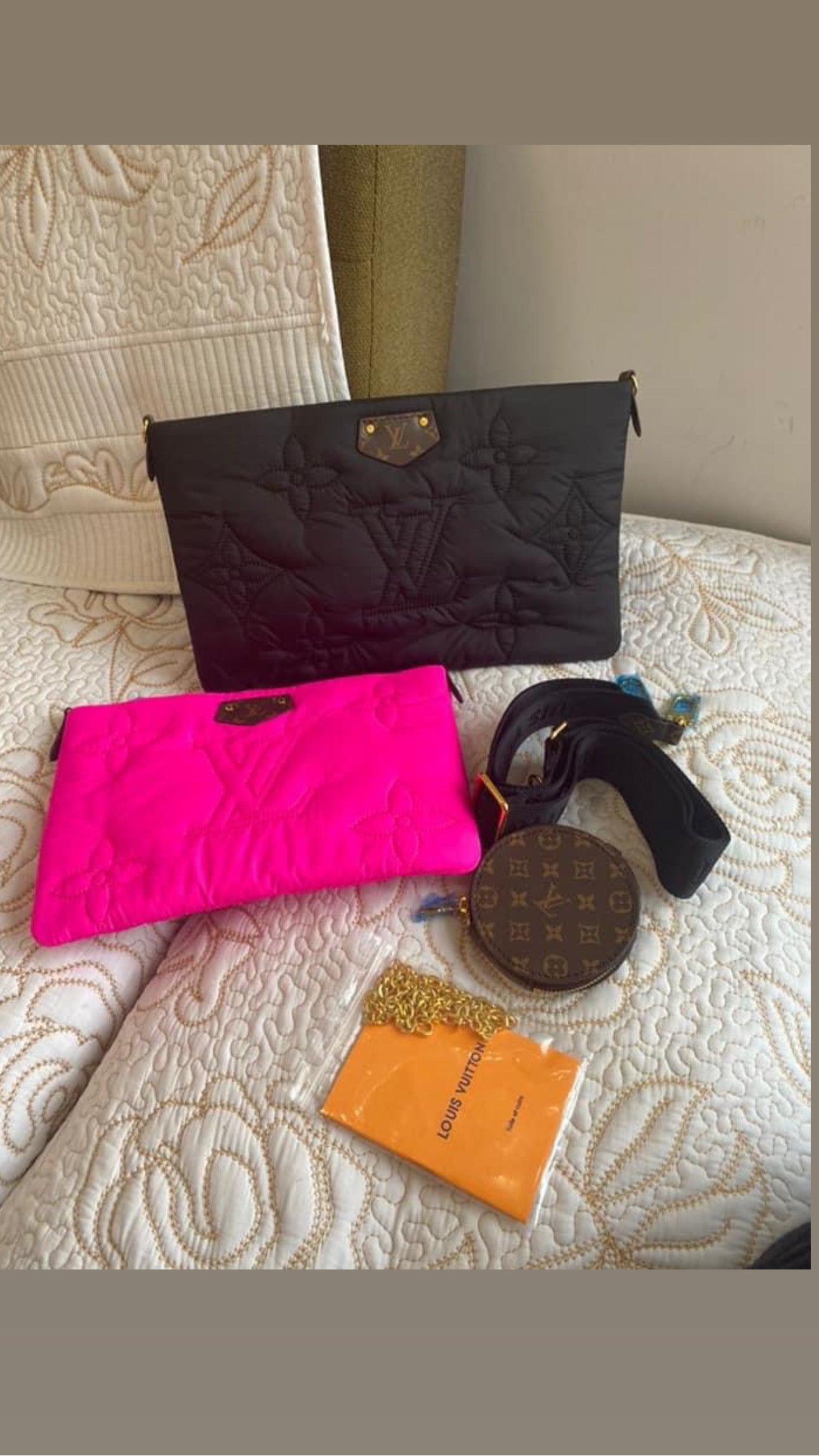 Accesorios Maxi Multi Pochette Negro/Fucsia