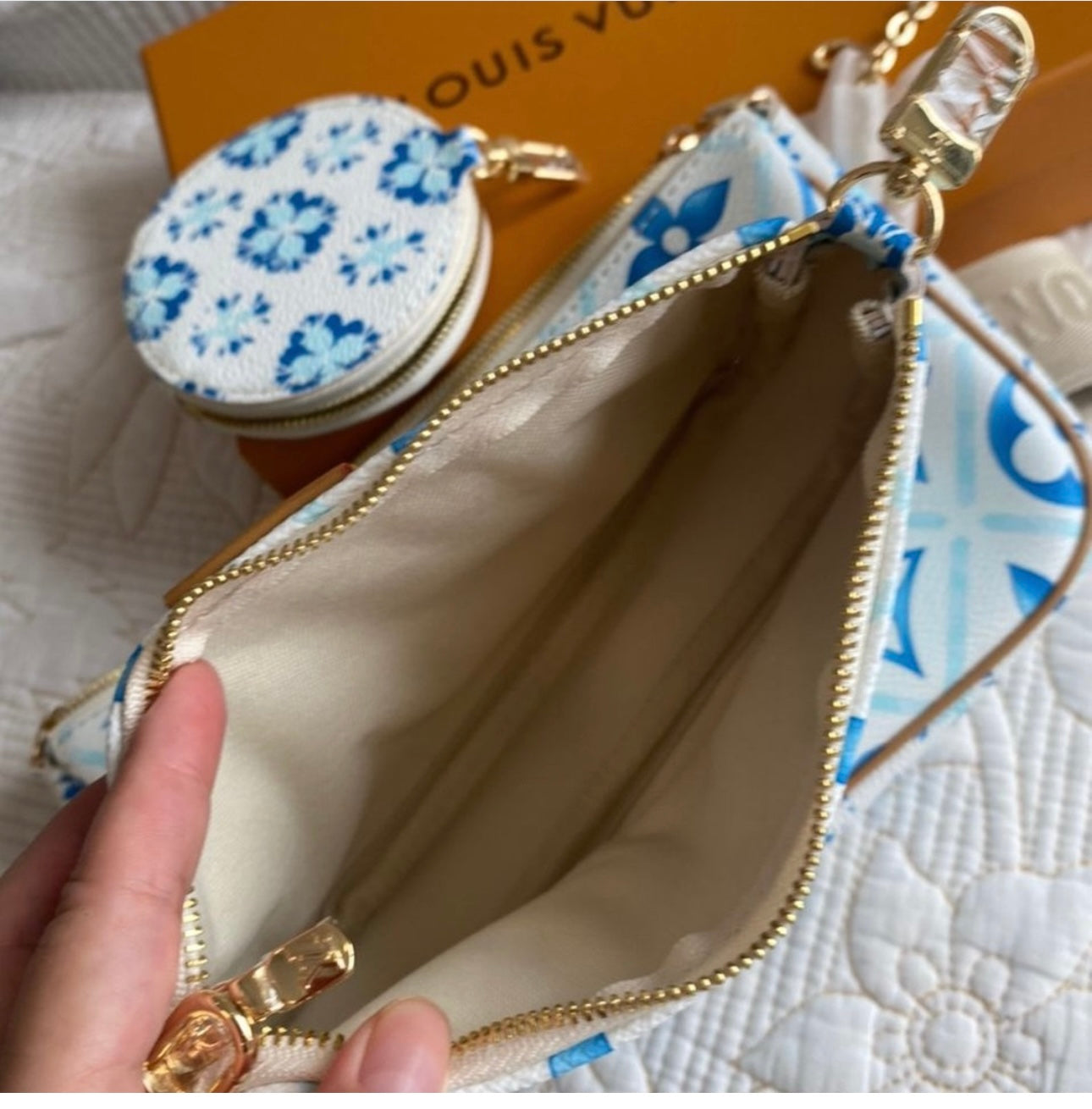 Blue Multi Pochette Accessoires
