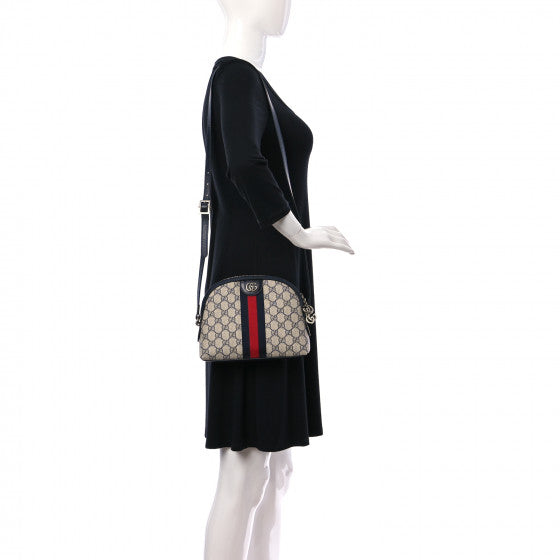 Sac porté épaule Supreme Ophidia beige et bleu