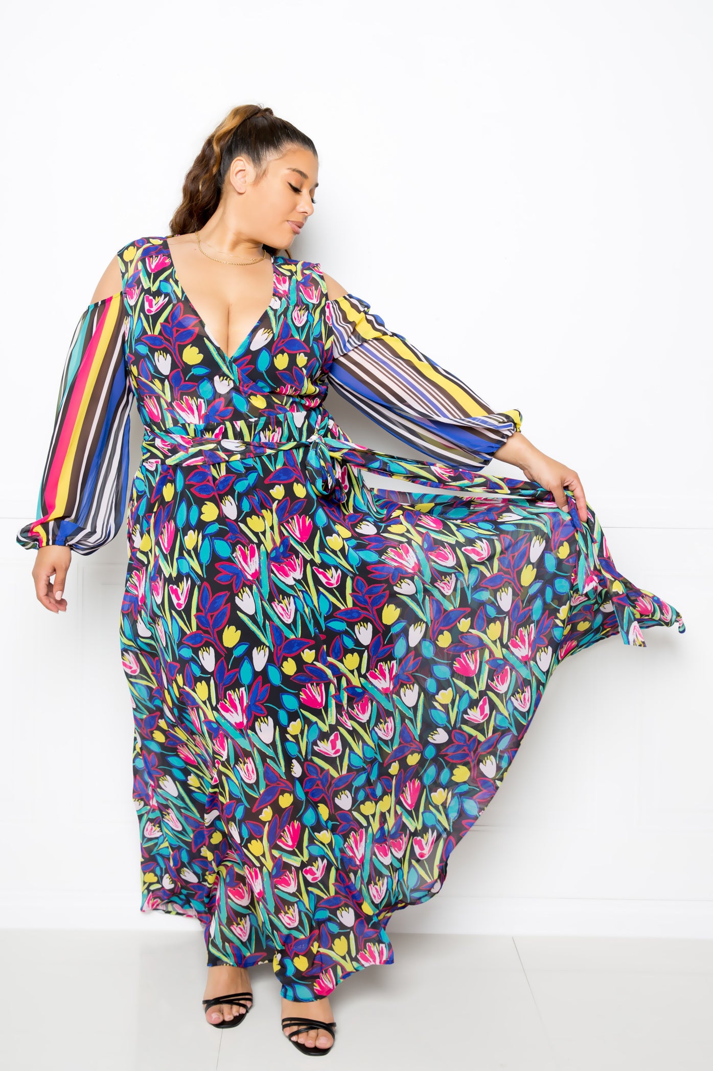 Gardenia Chiffon Maxi Dress | 2X ONLY
