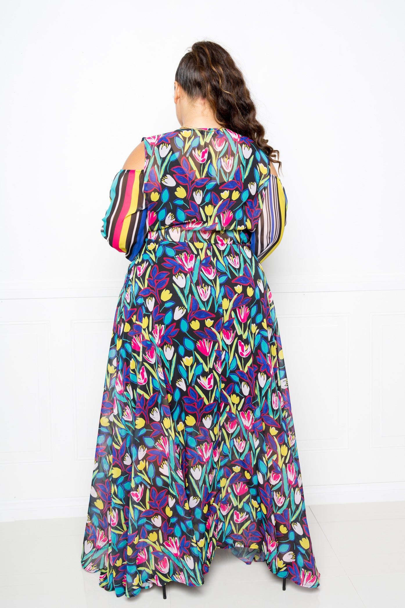 Gardenia Chiffon Maxi Dress | 2X ONLY