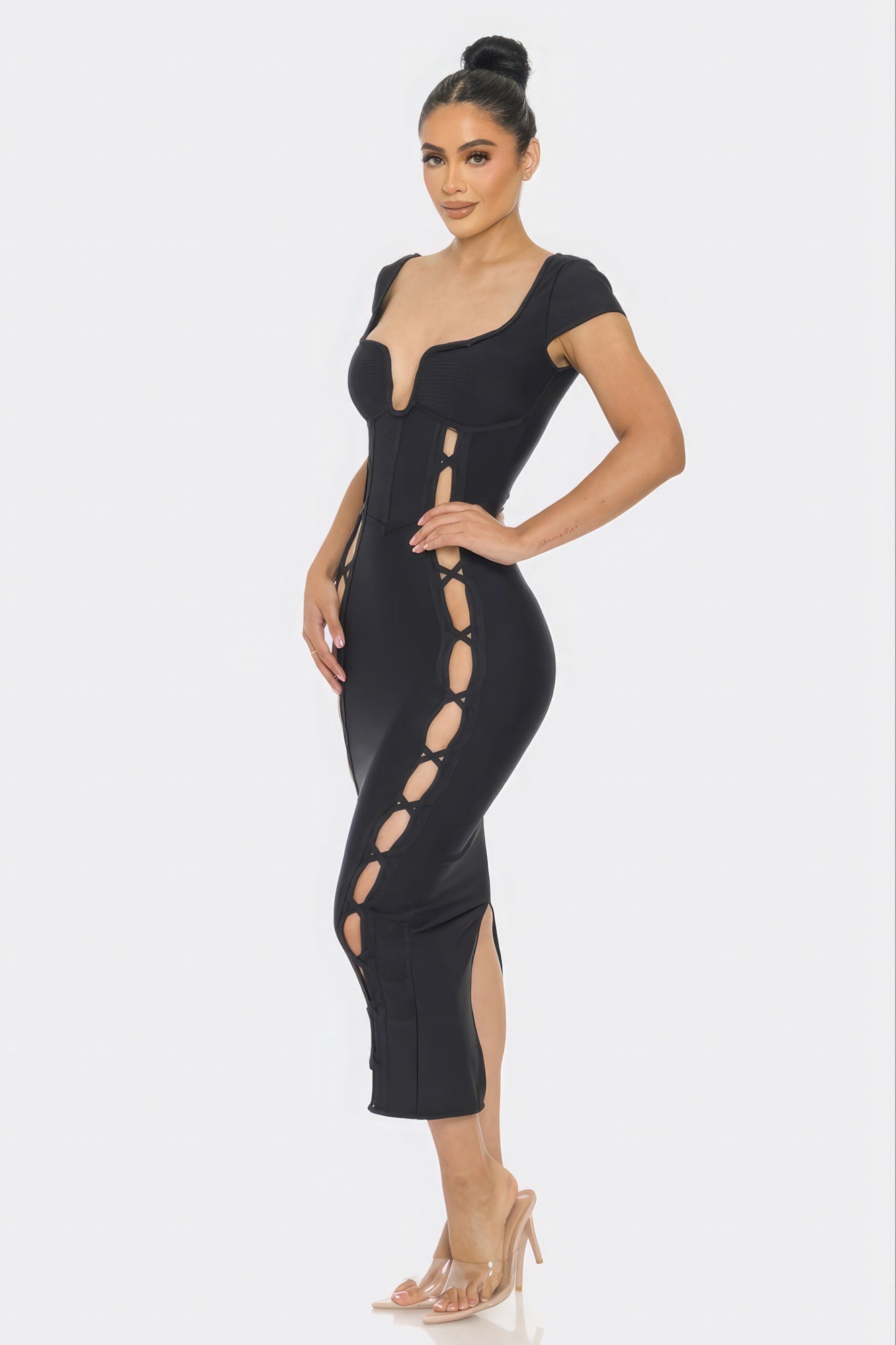 OPEN ME UP | Bandage Midi Dress (2 COLORS)