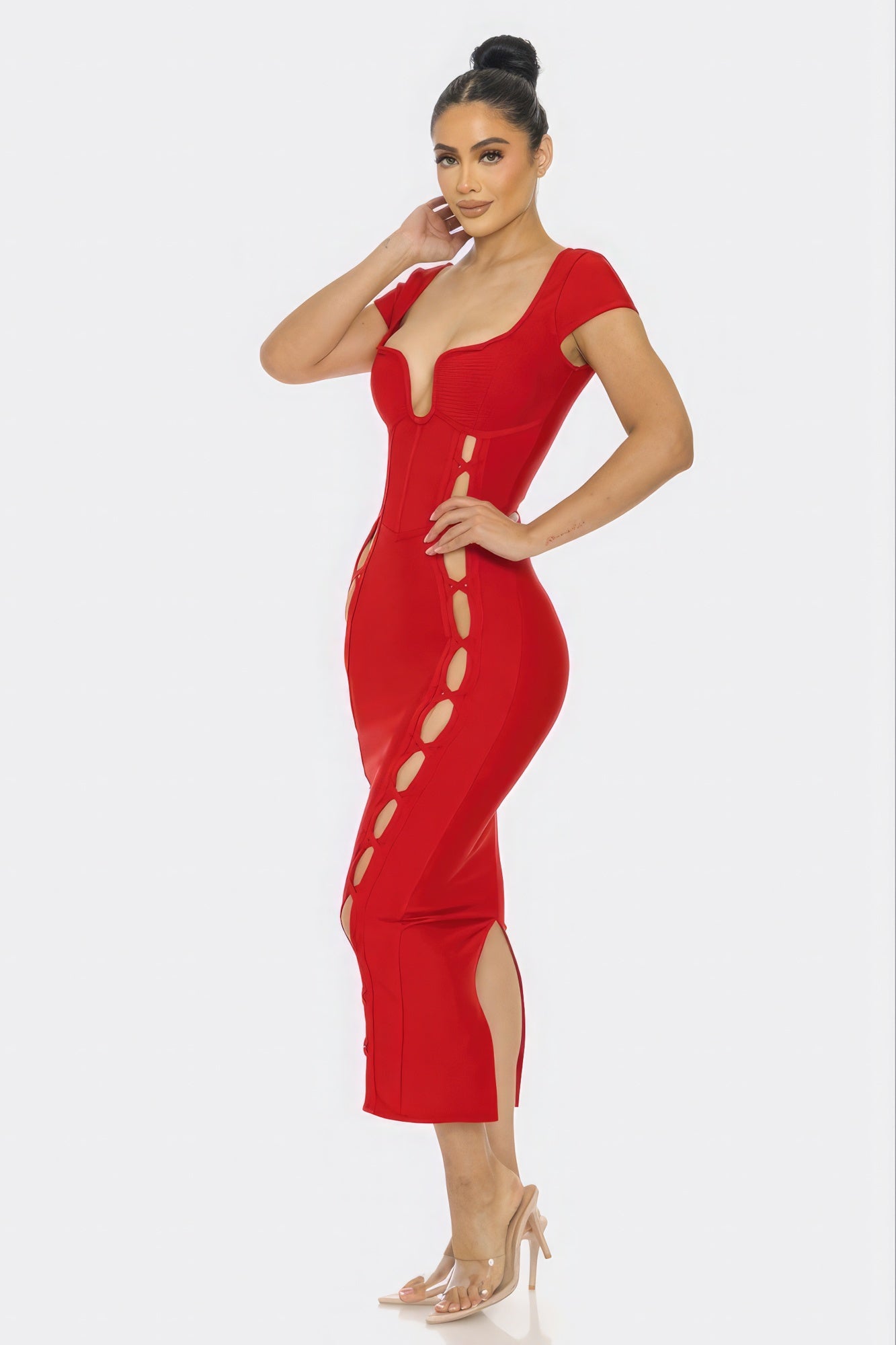 OPEN ME UP | Bandage Midi Dress (2 COLORS)