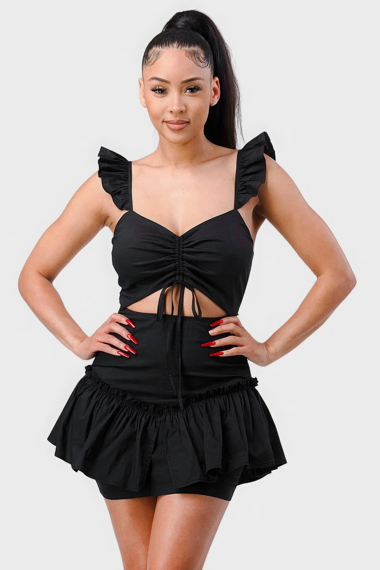 Sweetheart Ruffle Flutter Dress (3 Colors)