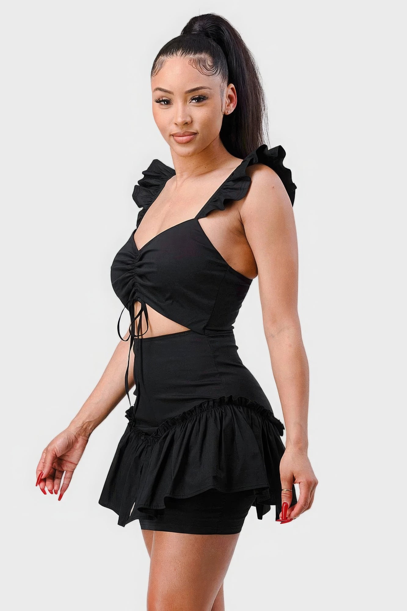 Sweetheart Ruffle Flutter Dress (3 Colors)