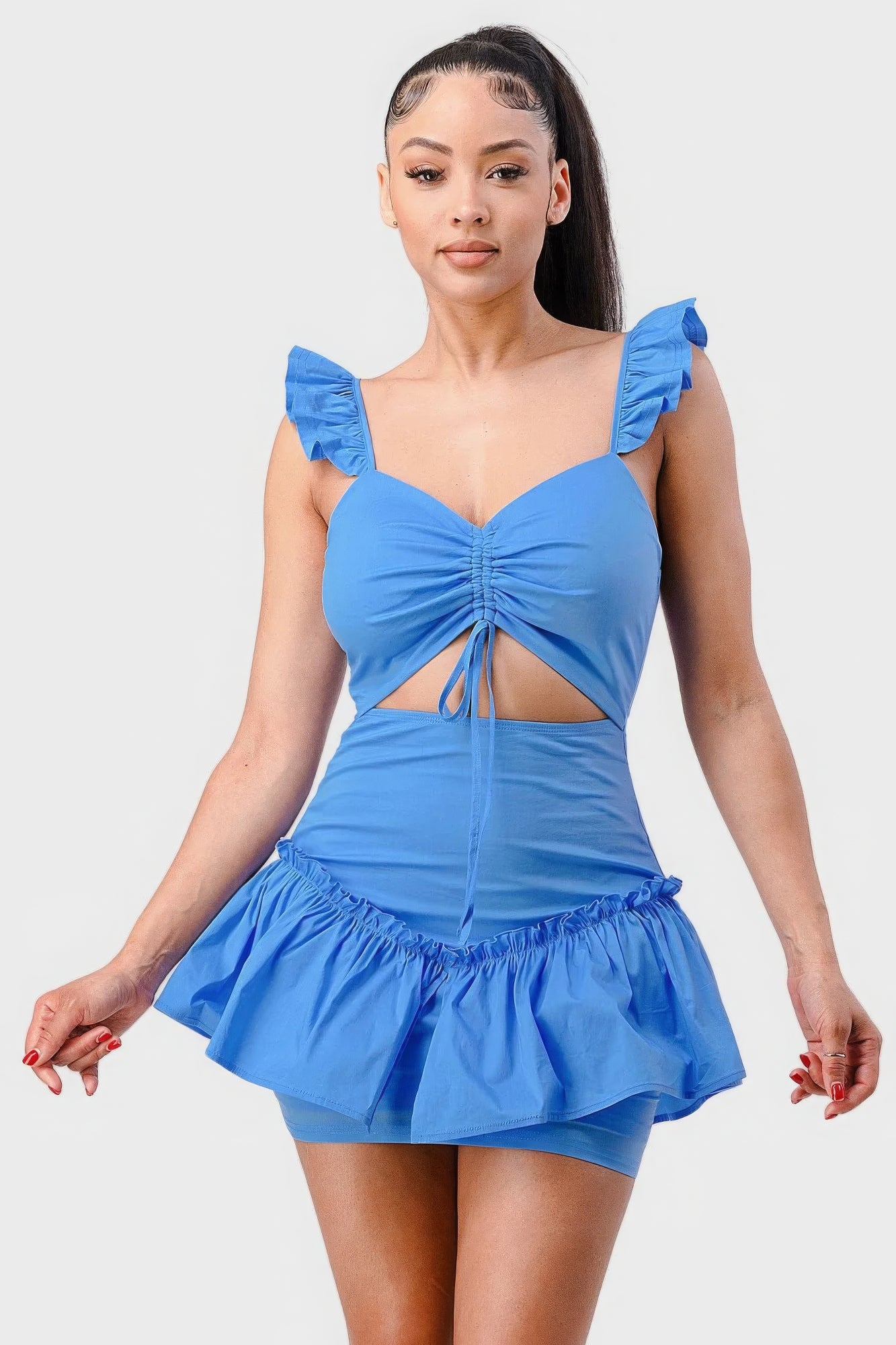 Sweetheart Ruffle Flutter Dress (3 Colors)