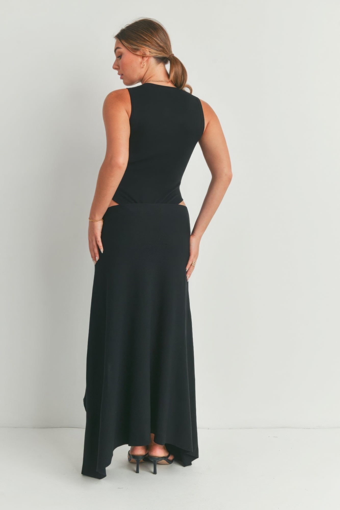 Illusion Maxi Dress With Slit