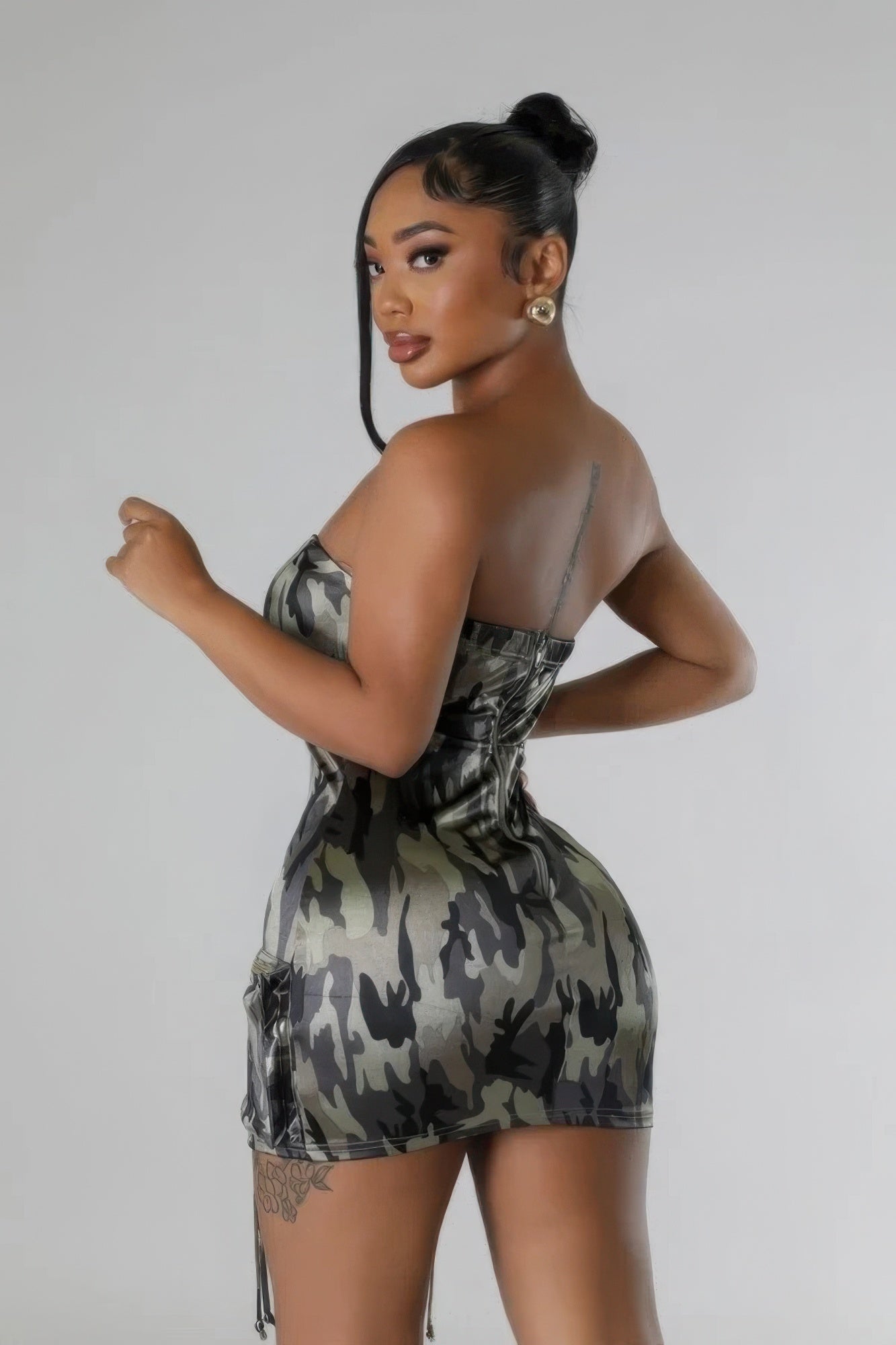 PUT ME ON REPEAT | CAMO TUBE DRESS