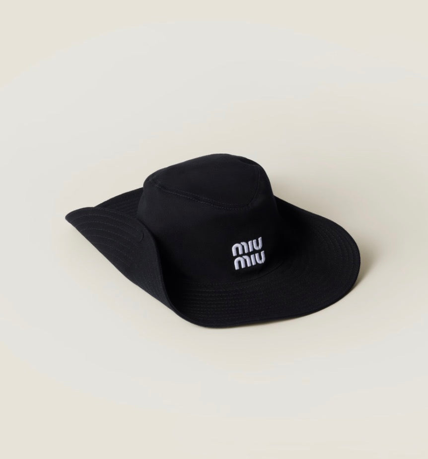 Black/White Miu Drill Hat