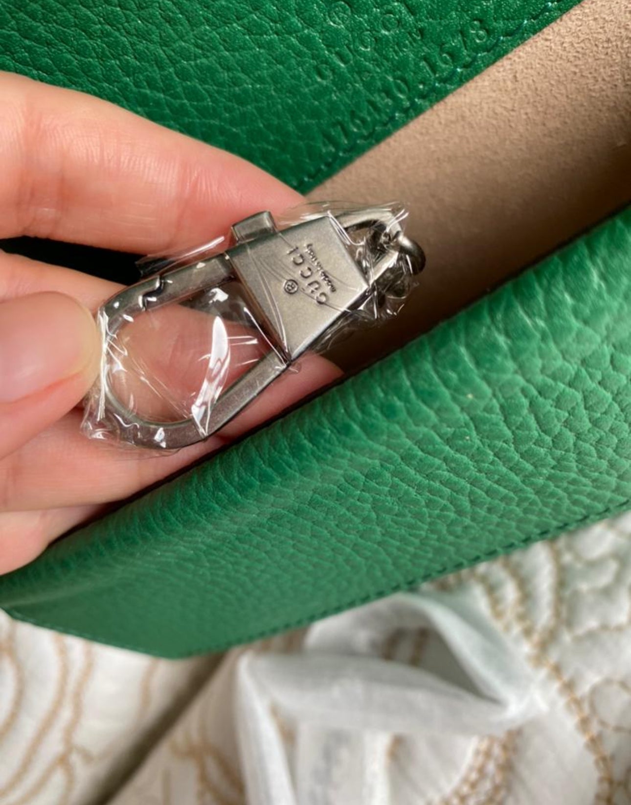 Super mini sac Dionysus en cuir vert