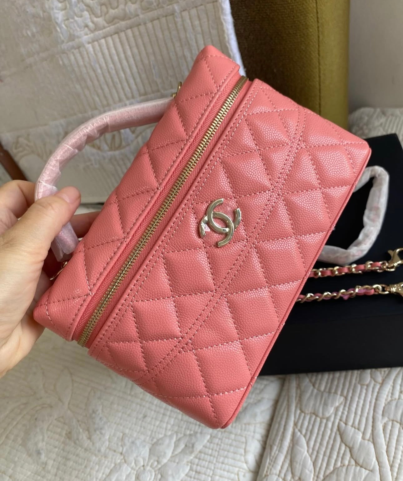 Pink Coco Lambskin Vanity Crossbody