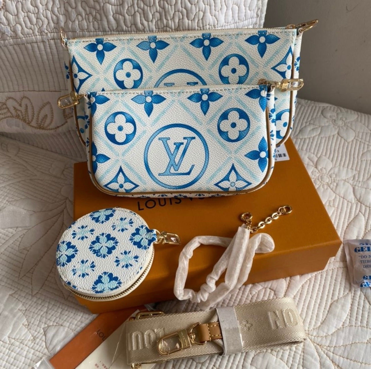 Blue Multi Pochette Accessoires