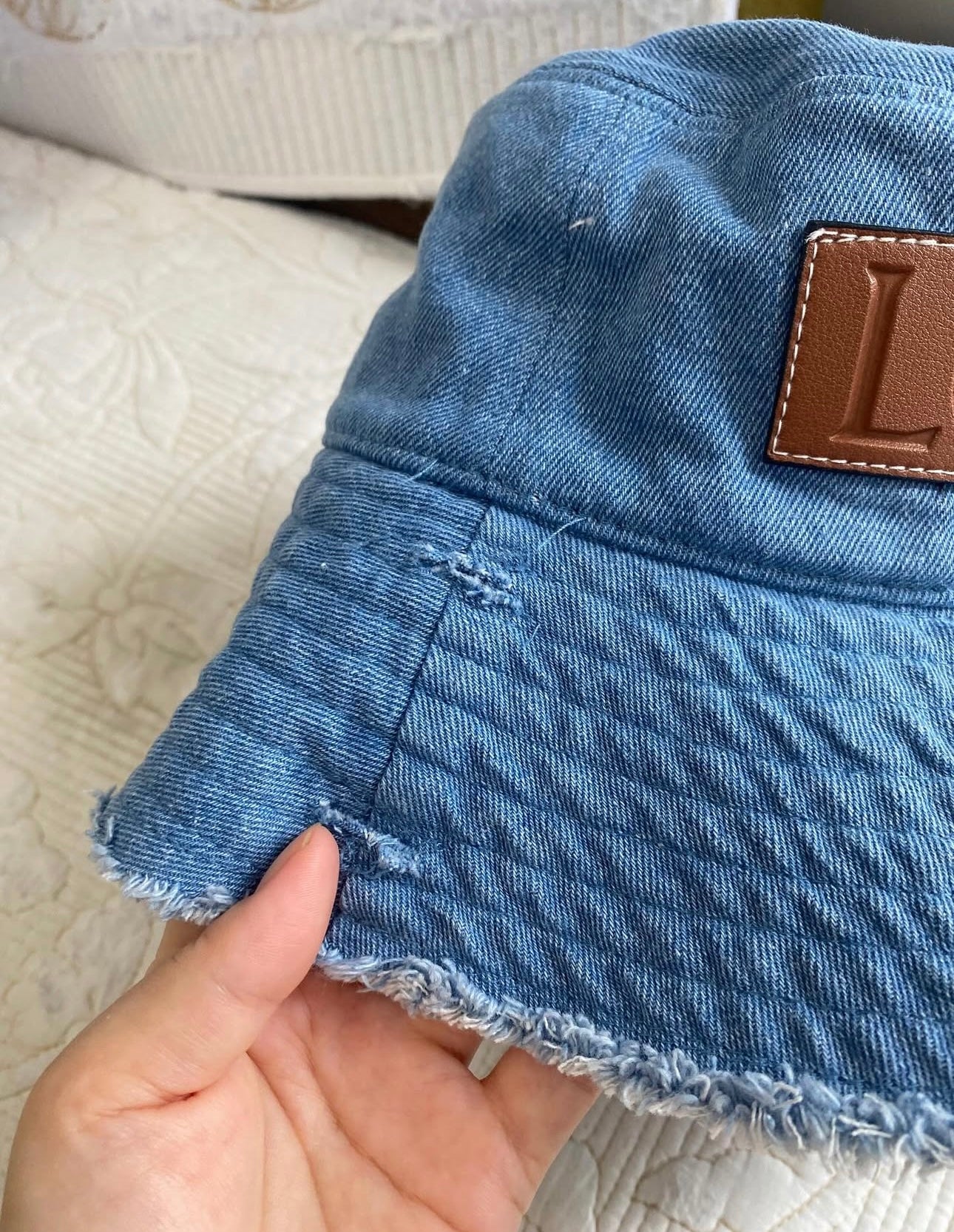 Denim Loewe Bucket Hat