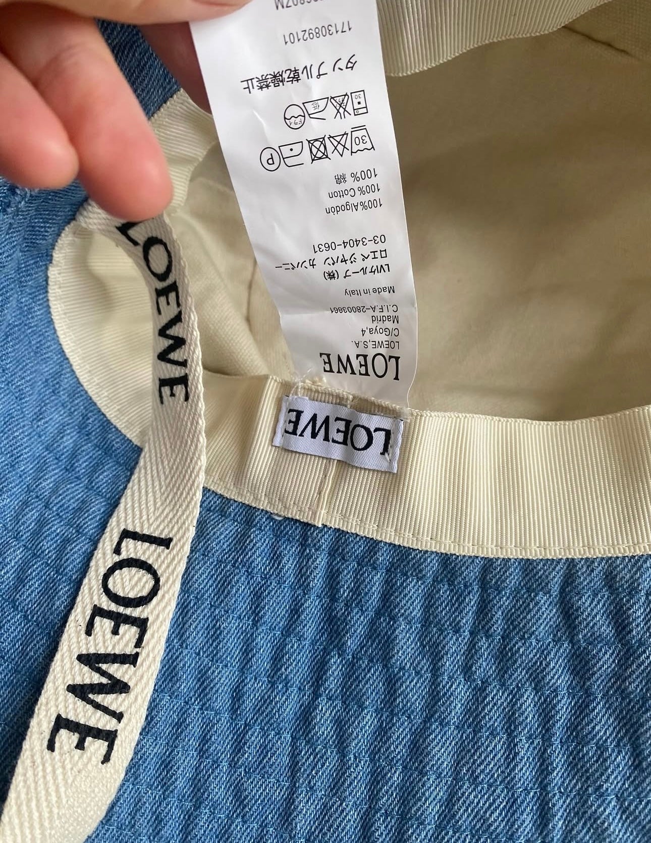 Denim Loewe Bucket Hat