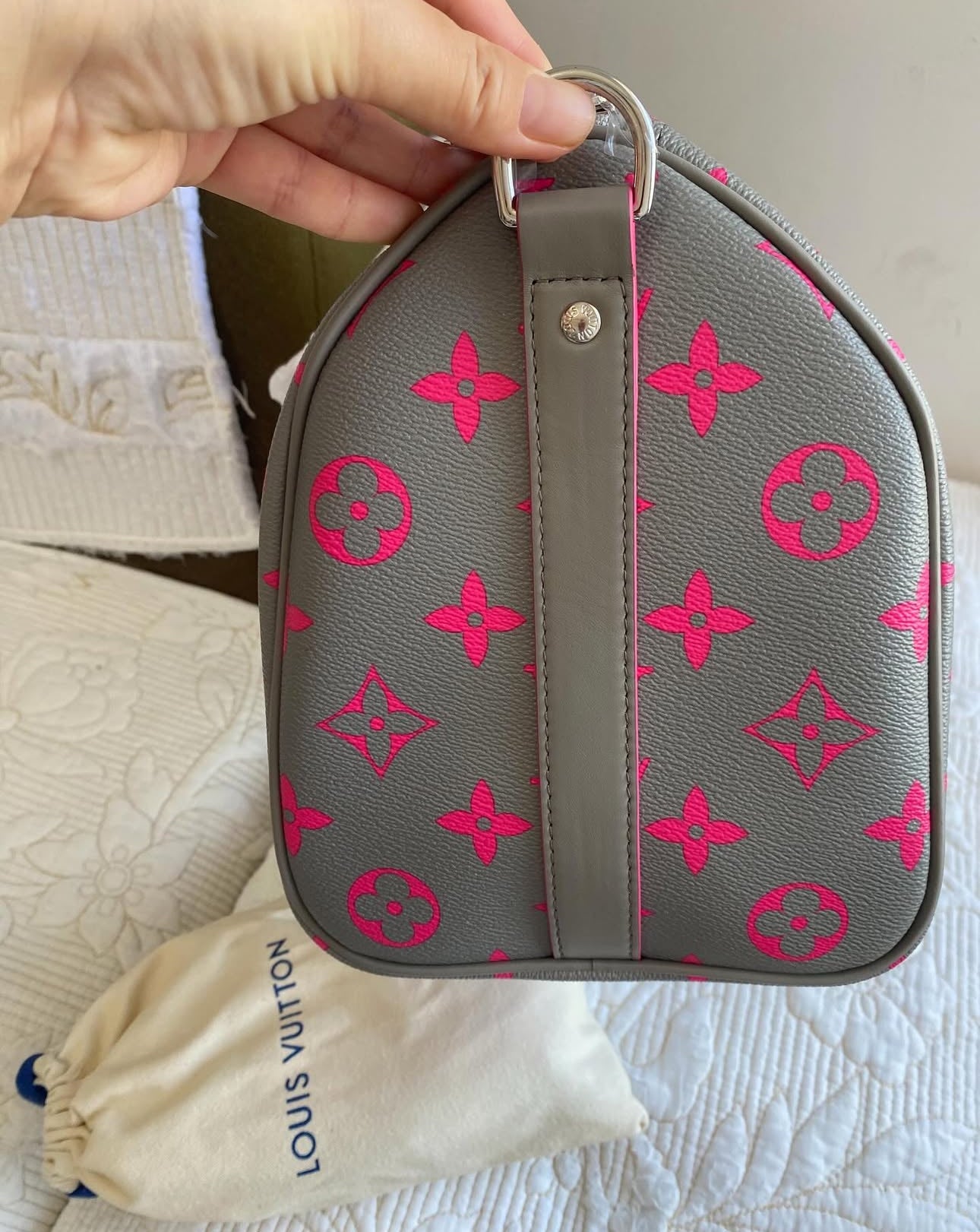 Pink Keepall Bandoulière 35