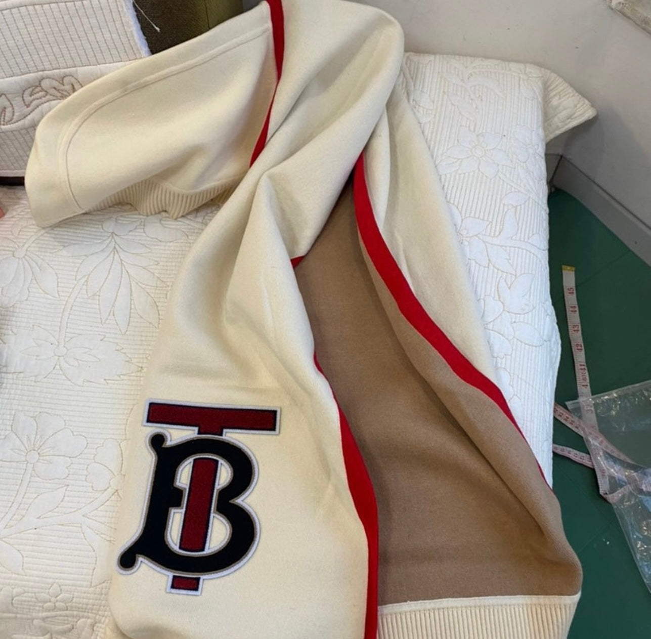 TB Logo Hooded Scarf Shawl