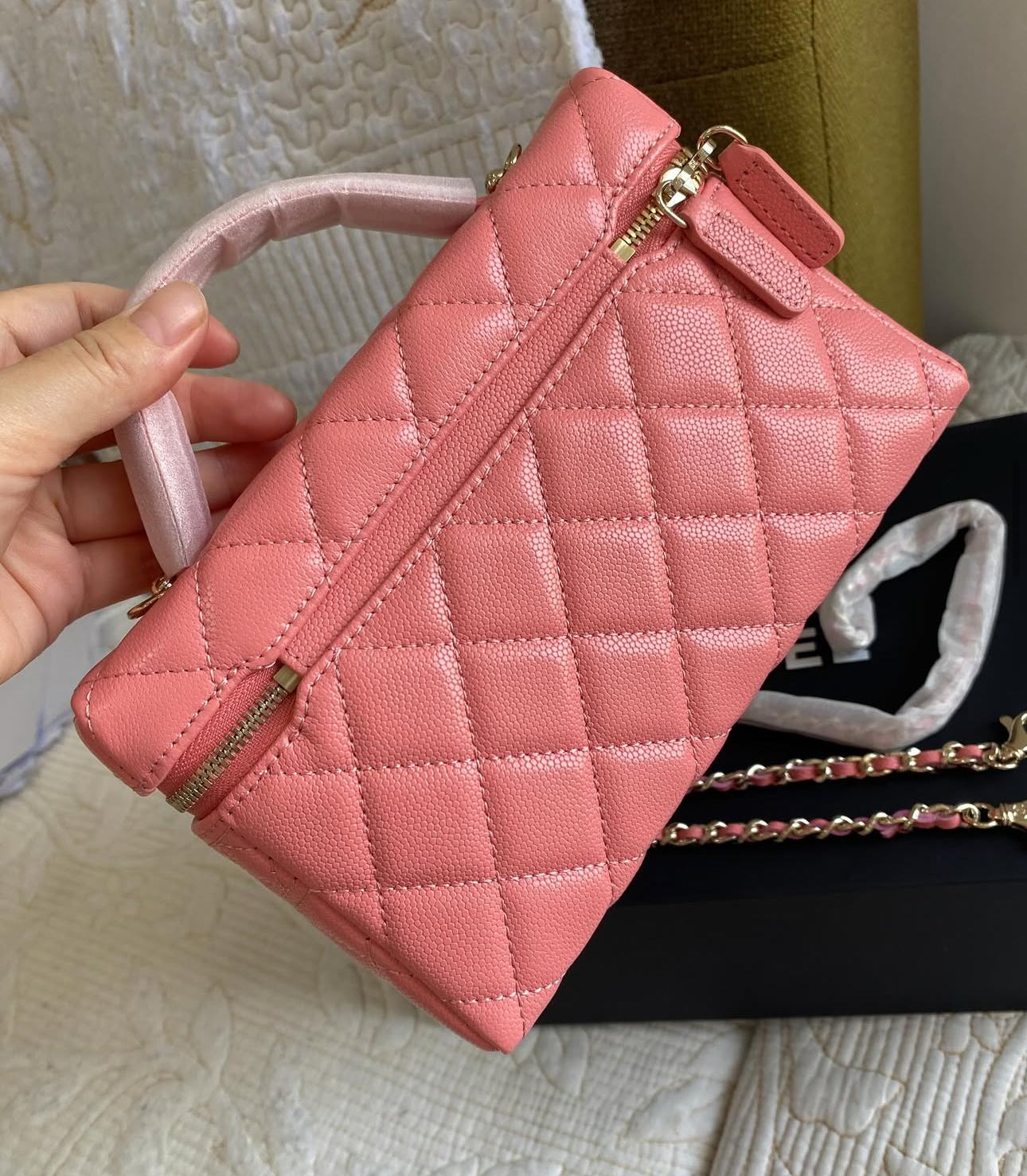 Pink Coco Lambskin Vanity Crossbody