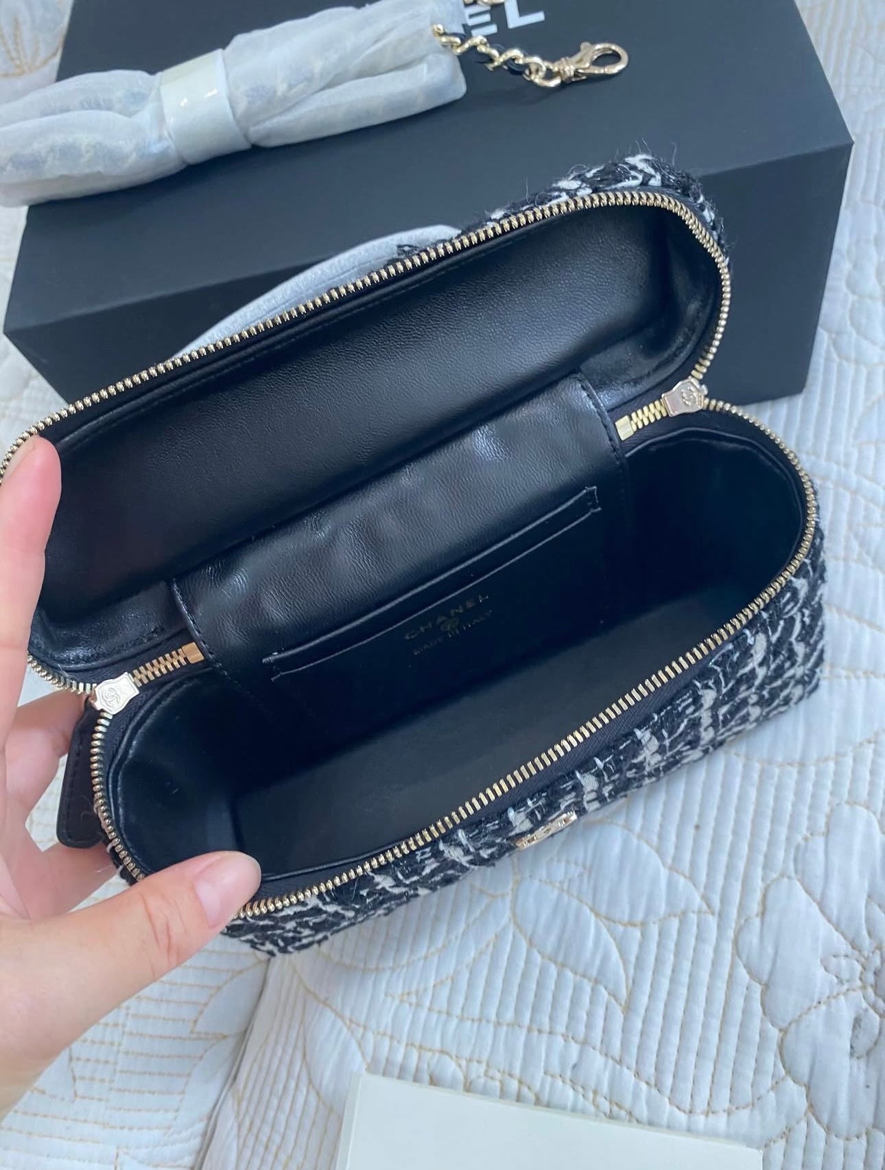 Coco Tweed Vanity Case Crossbody