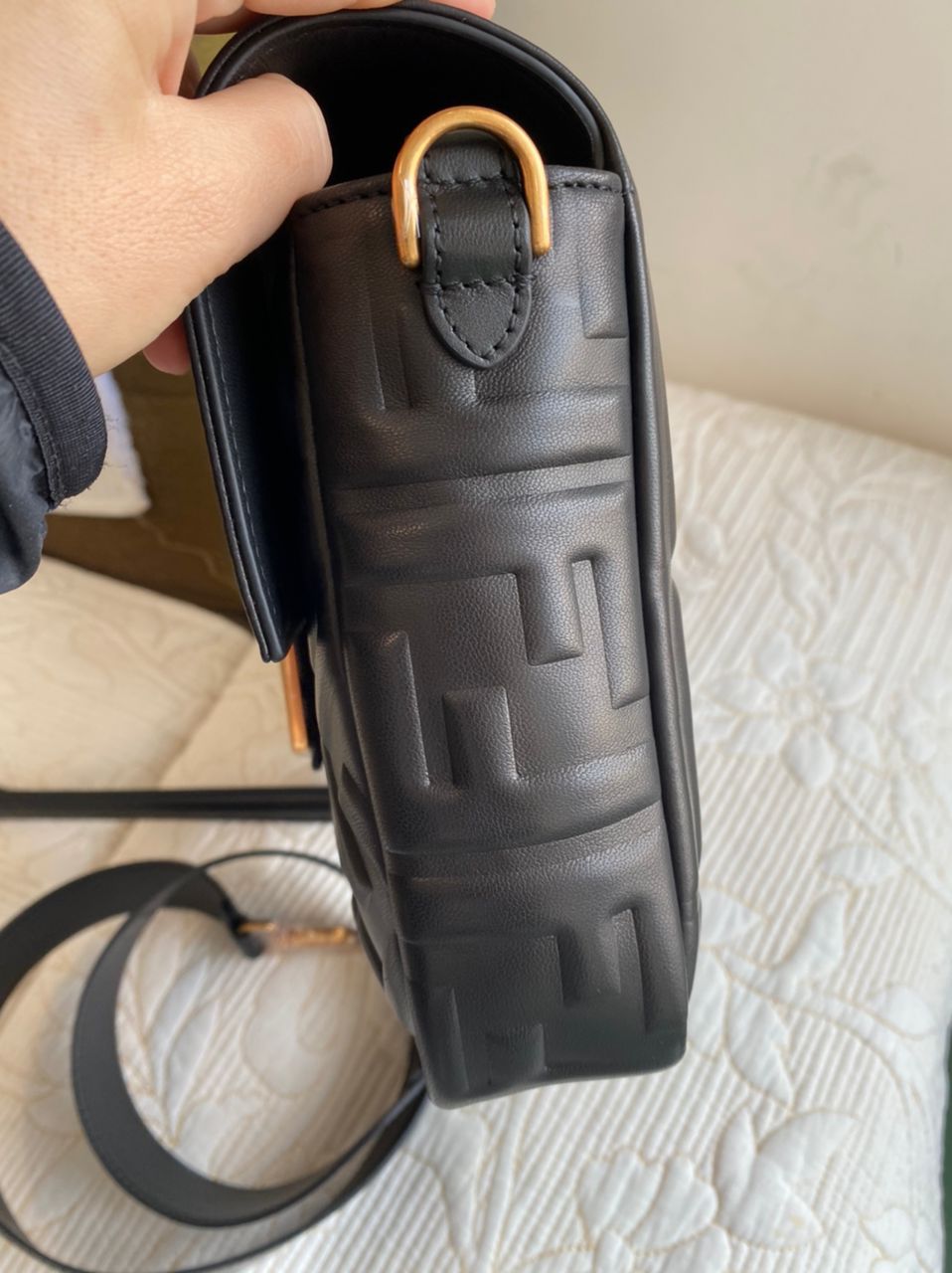 READY TO SHIP Black Baguette Large | Fendi