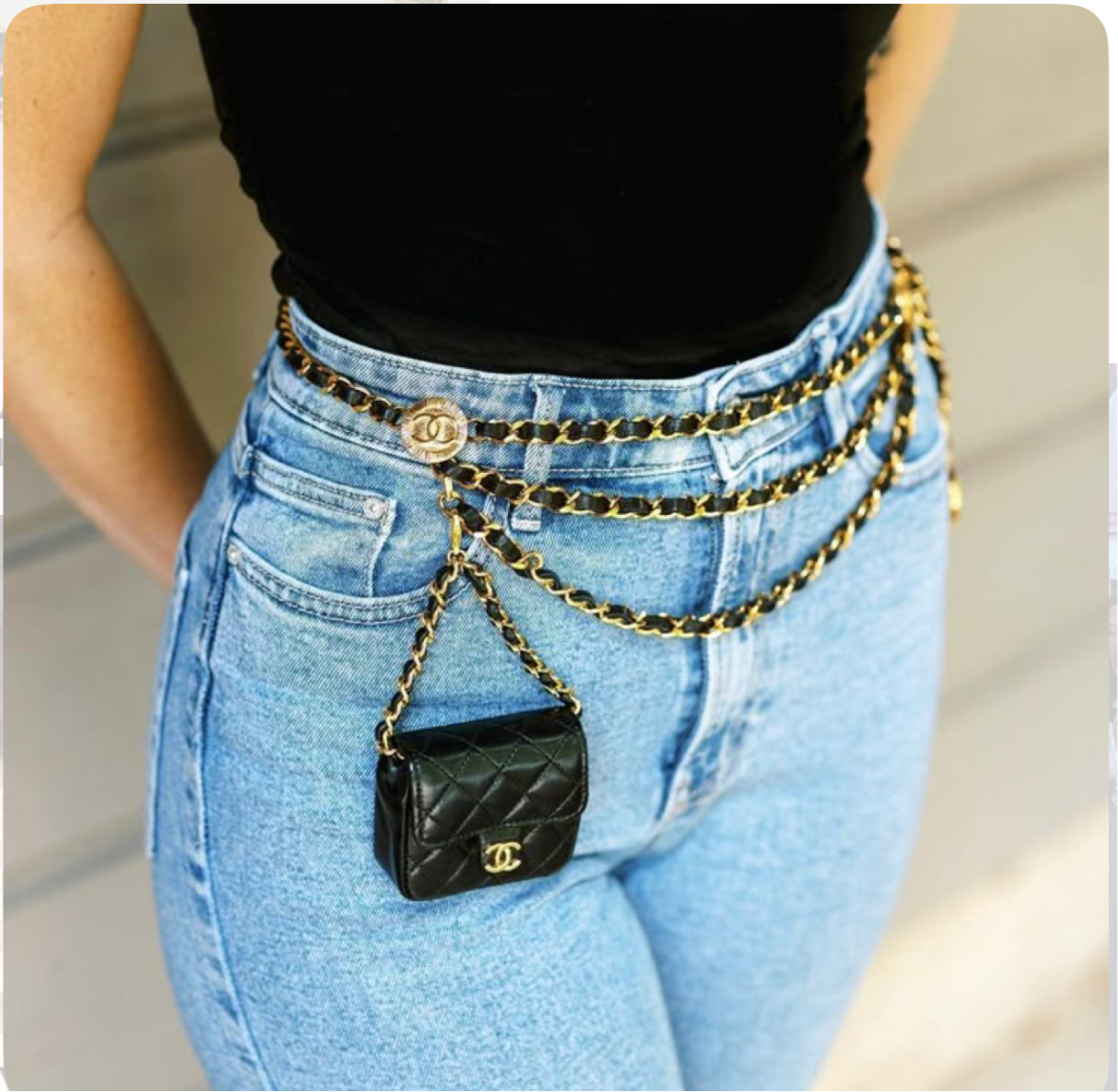 Vintage Coco Chain Belt