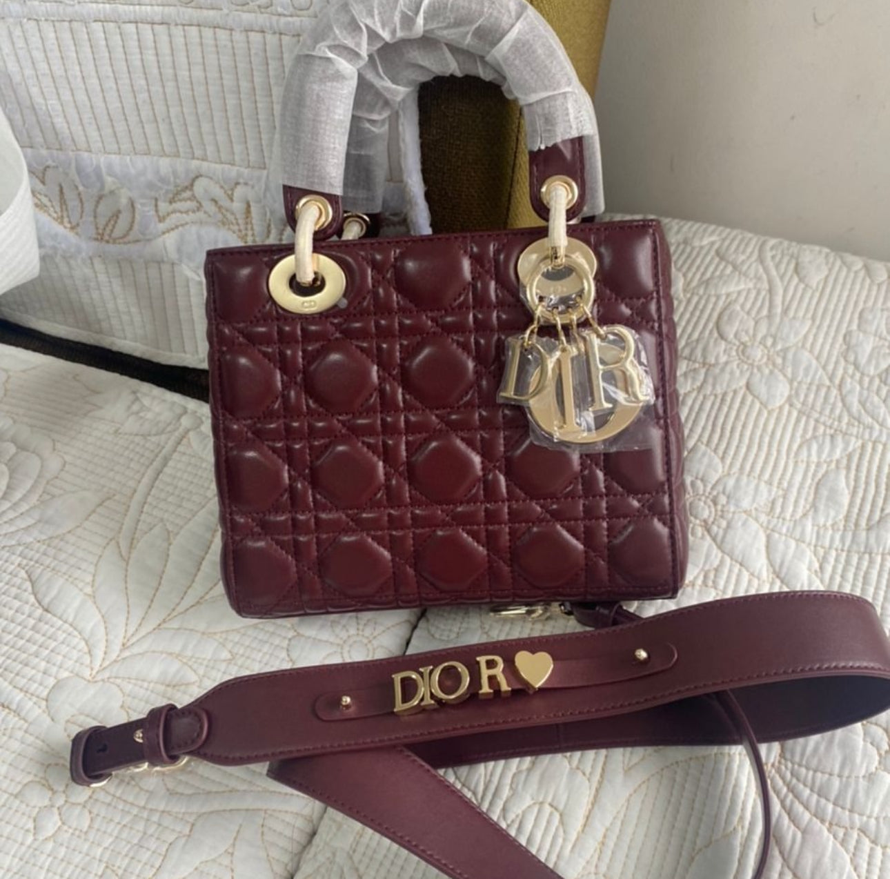 Burgundy My ABCDior Lady Bag | Small
