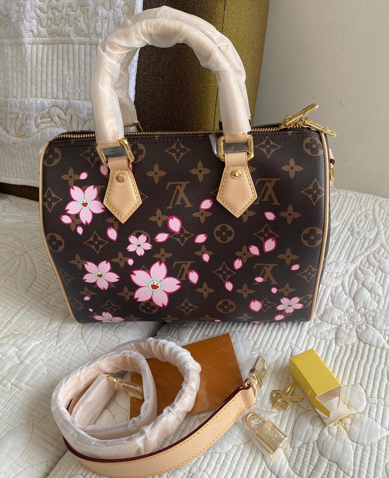 LV x TM Blossom Speedy Bandoulière 25