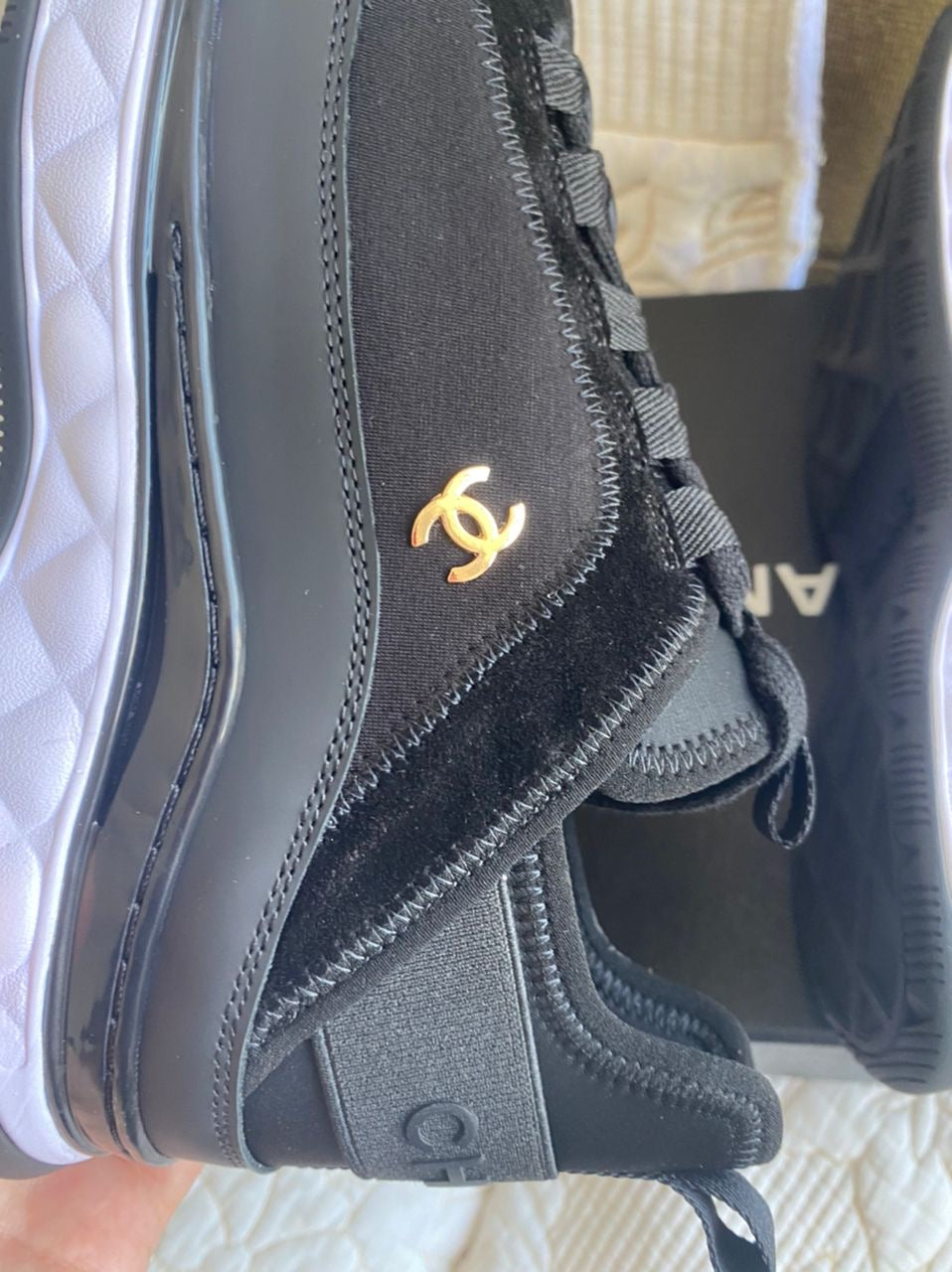 Sneaker Coco en cuir de veau velours