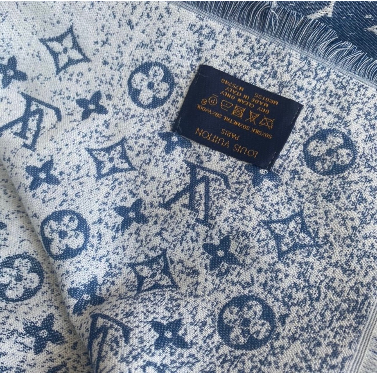 Monogram Denim Scarf