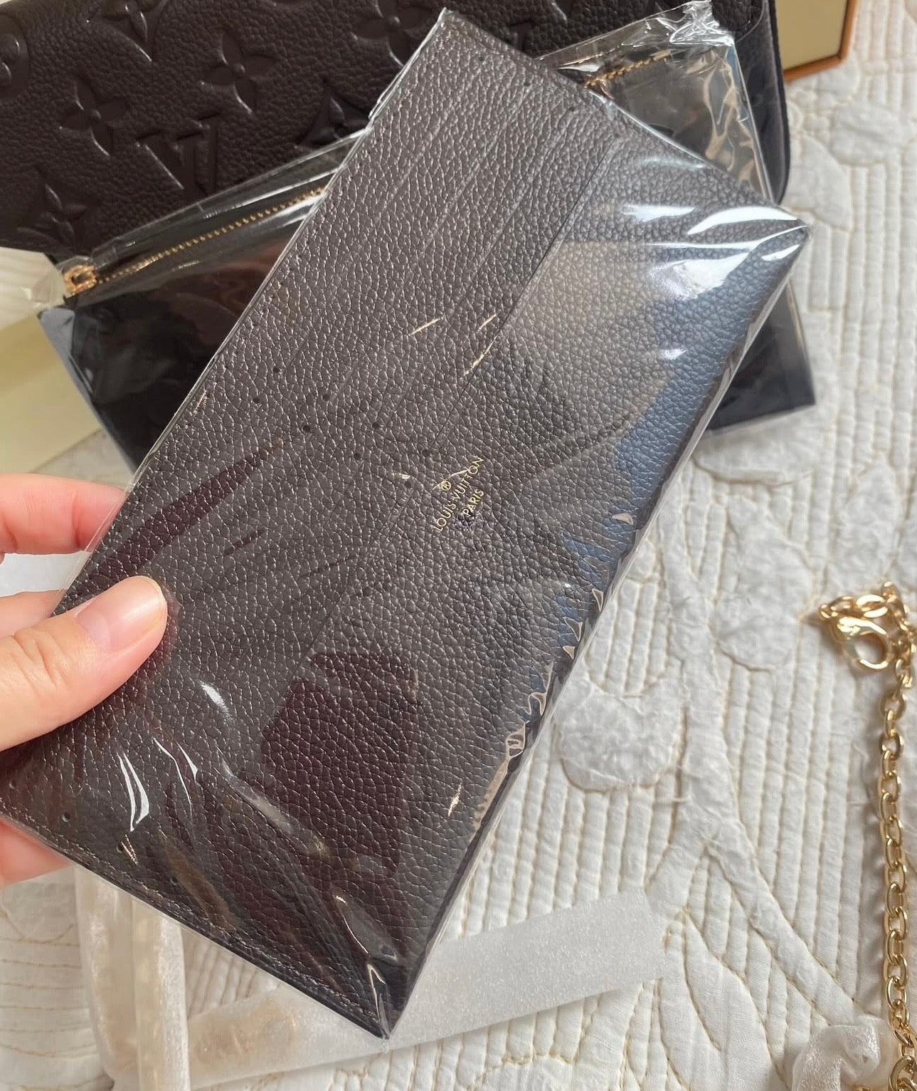 Chocolate Brown 3-PC POCHETTE FELICIE