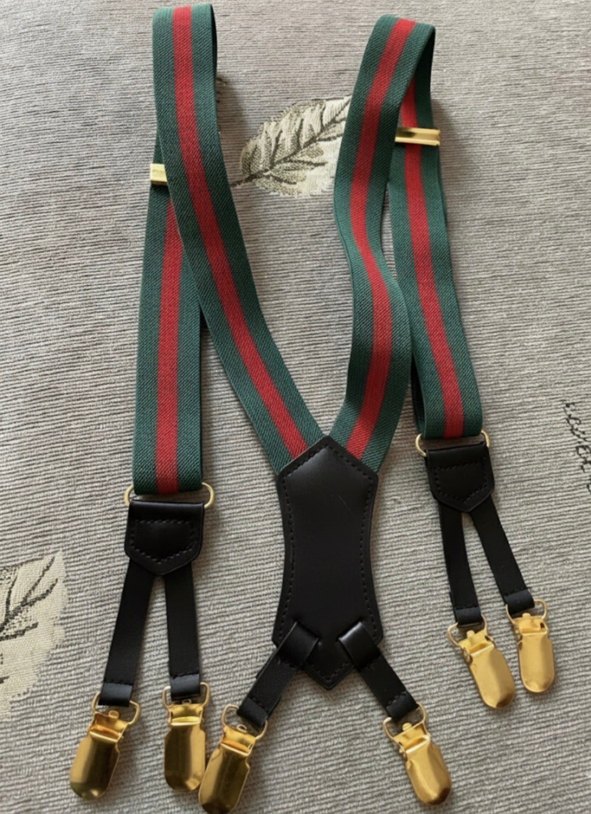 Green & Red Web Suspenders