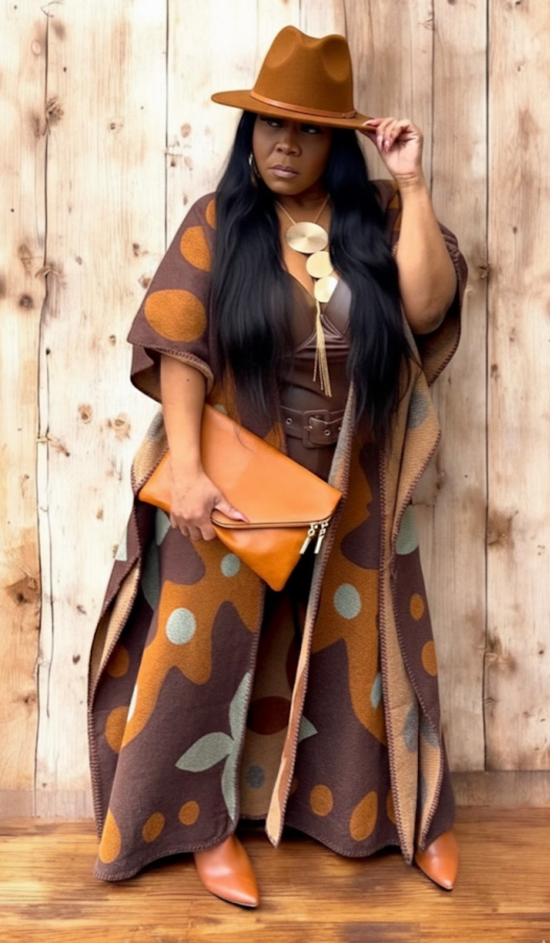 Bold & Brown | Hooded Cardigan Kimono Duster - LAST RESTOCK!!!
