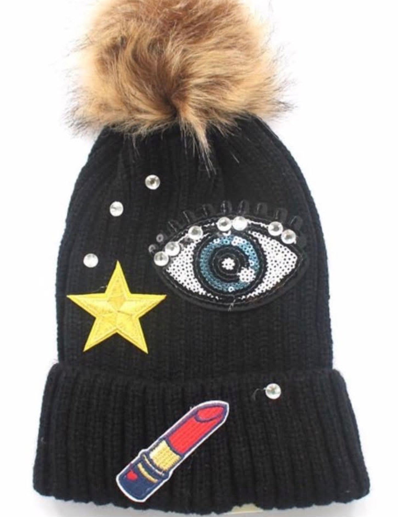GLAM POM POM BEANIE | 1 LEFT NO RESTOCK