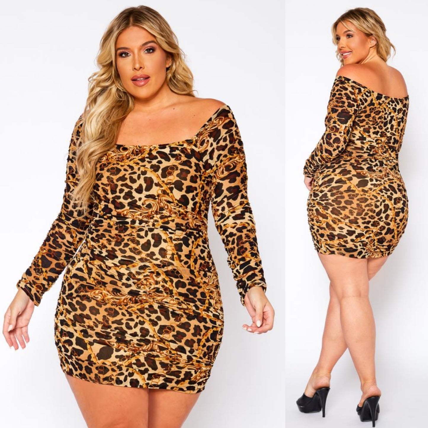 Vestido ajustado con lado salvaje