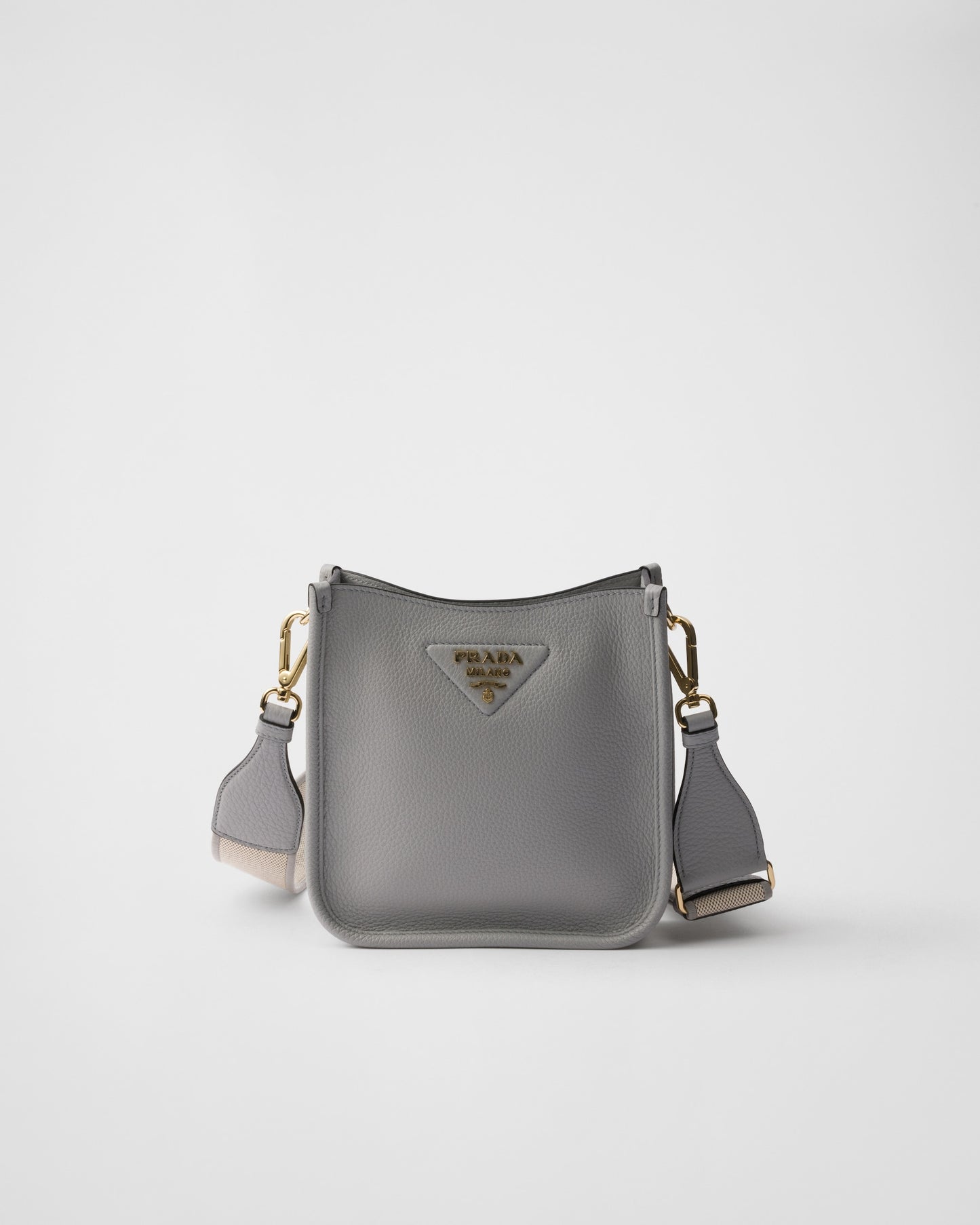 Granite Gray Leather Mini Shoulder Bag