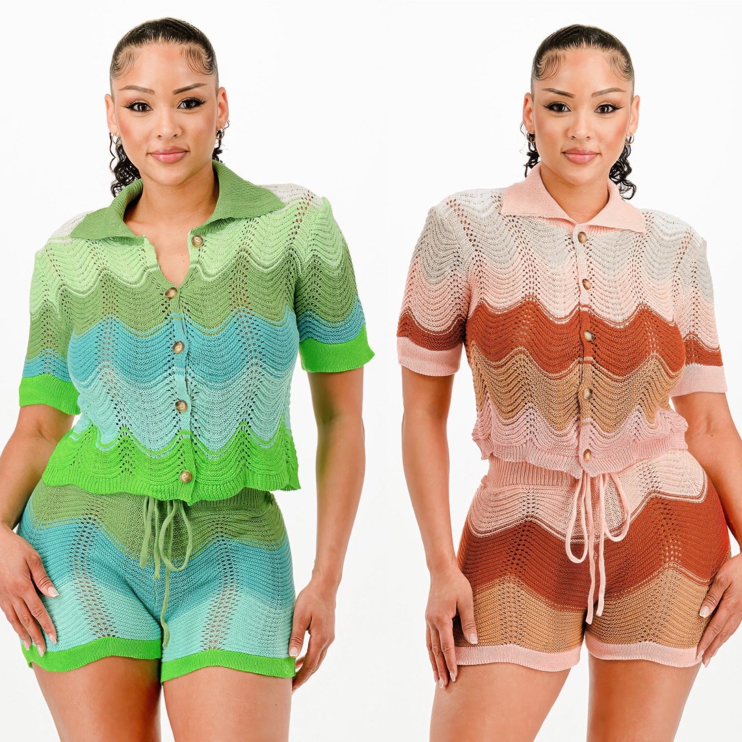 Knitted Short Set (2 Colors)